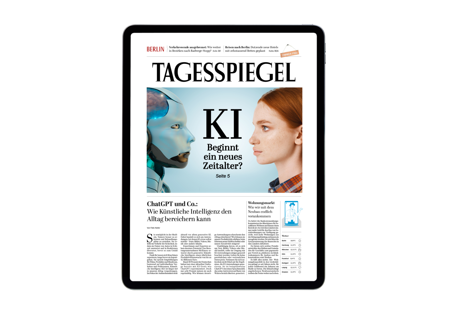 Der Tagesspiegel als digitale Zeitung