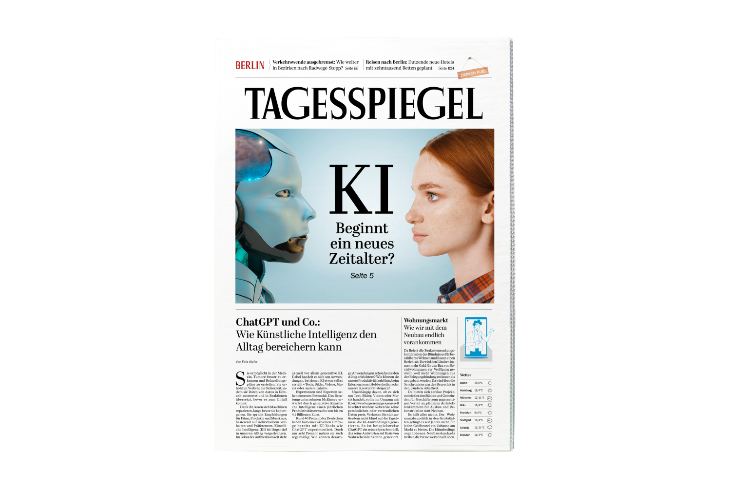 Der Tagesspiegel als gedruckte Zeitung