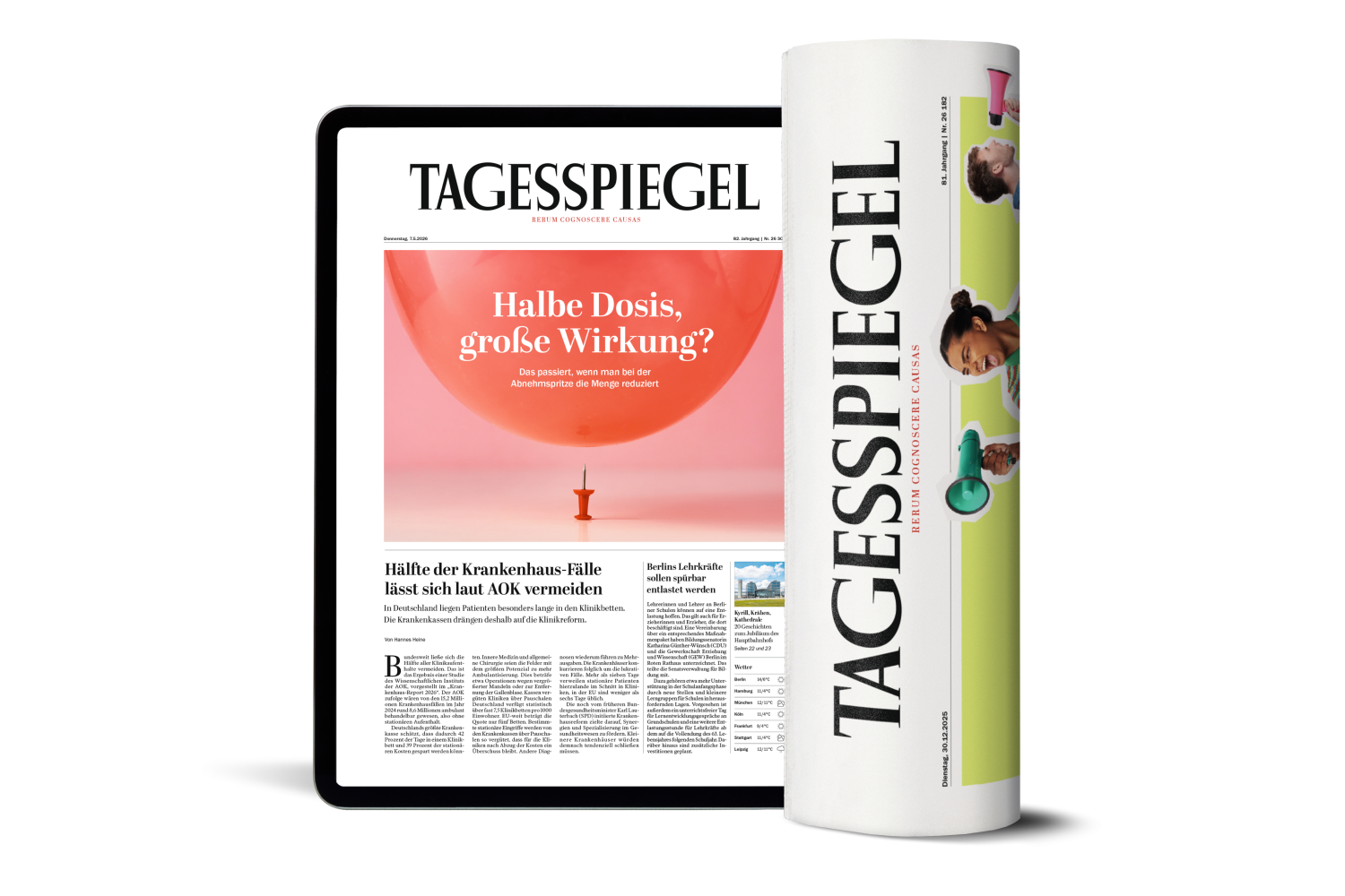 Der Tagesspiegel als gedruckte Zeitung