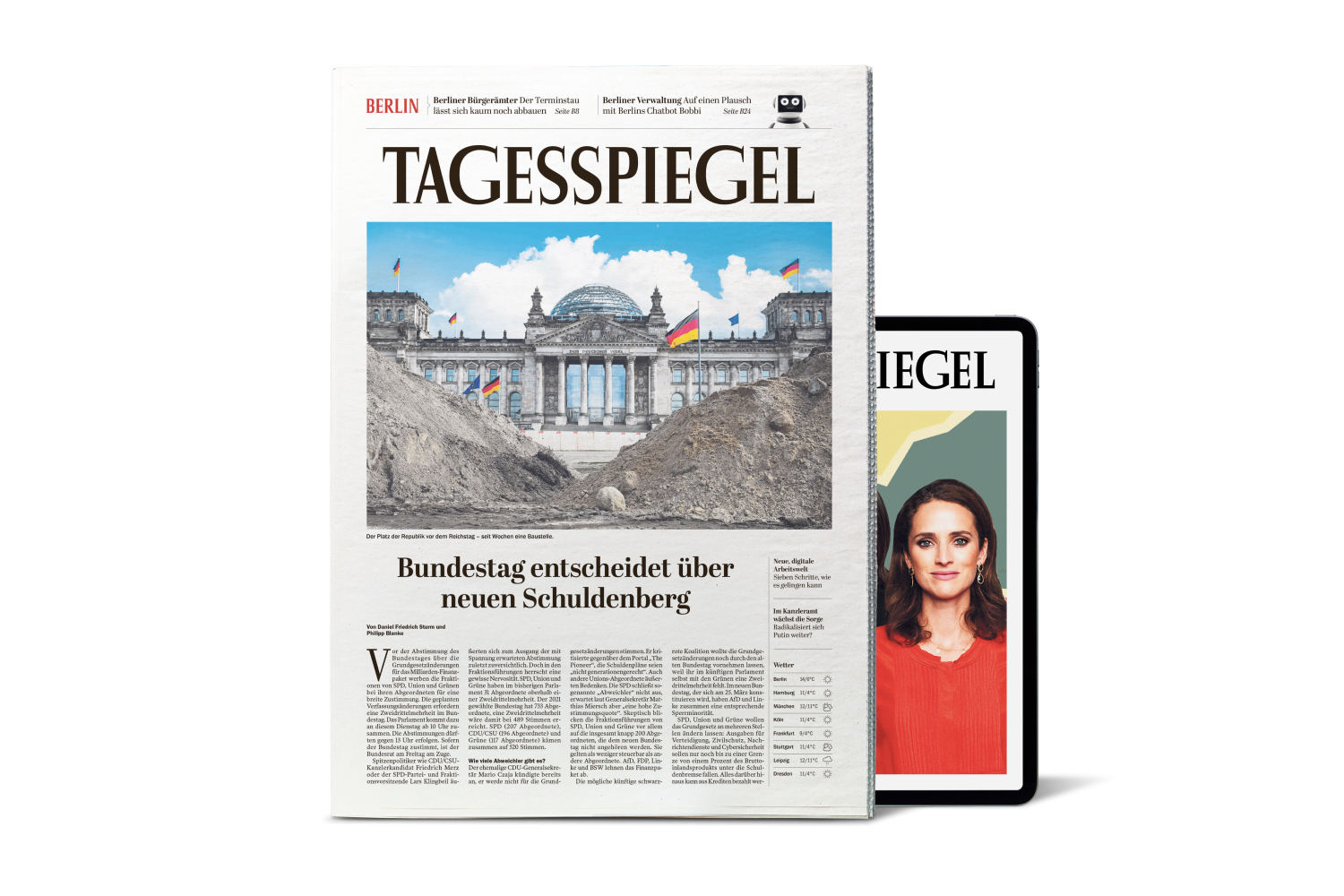 Der Tagesspiegel als gedruckte Zeitung