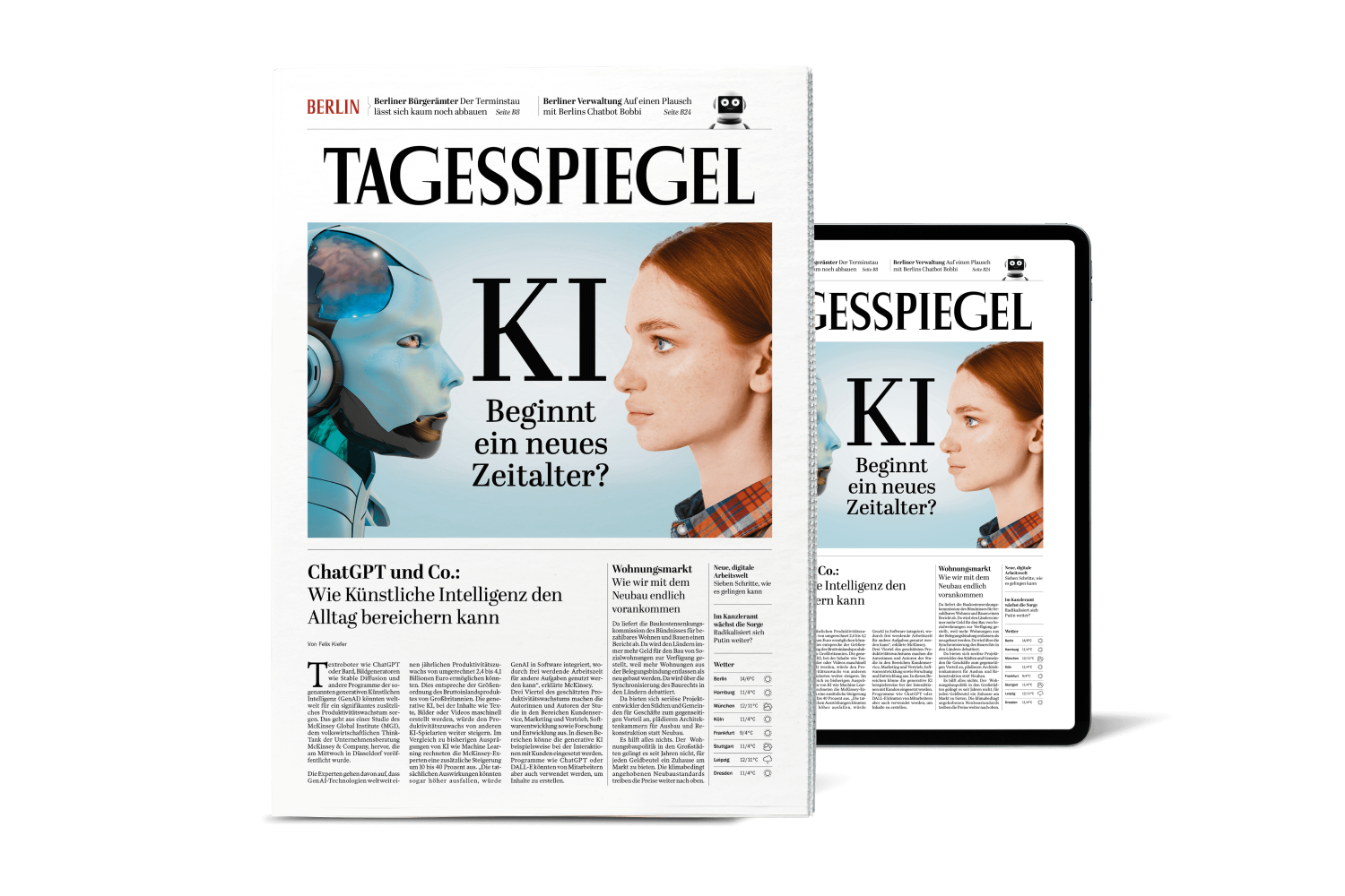 Der Tagesspiegel als gedruckte Zeitung